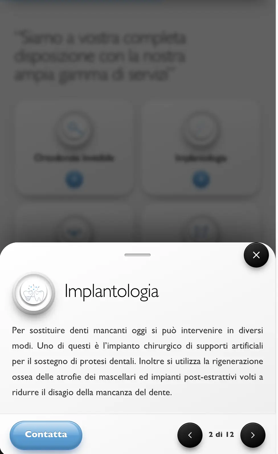 Schermata 3 del sito di Kiral Dental