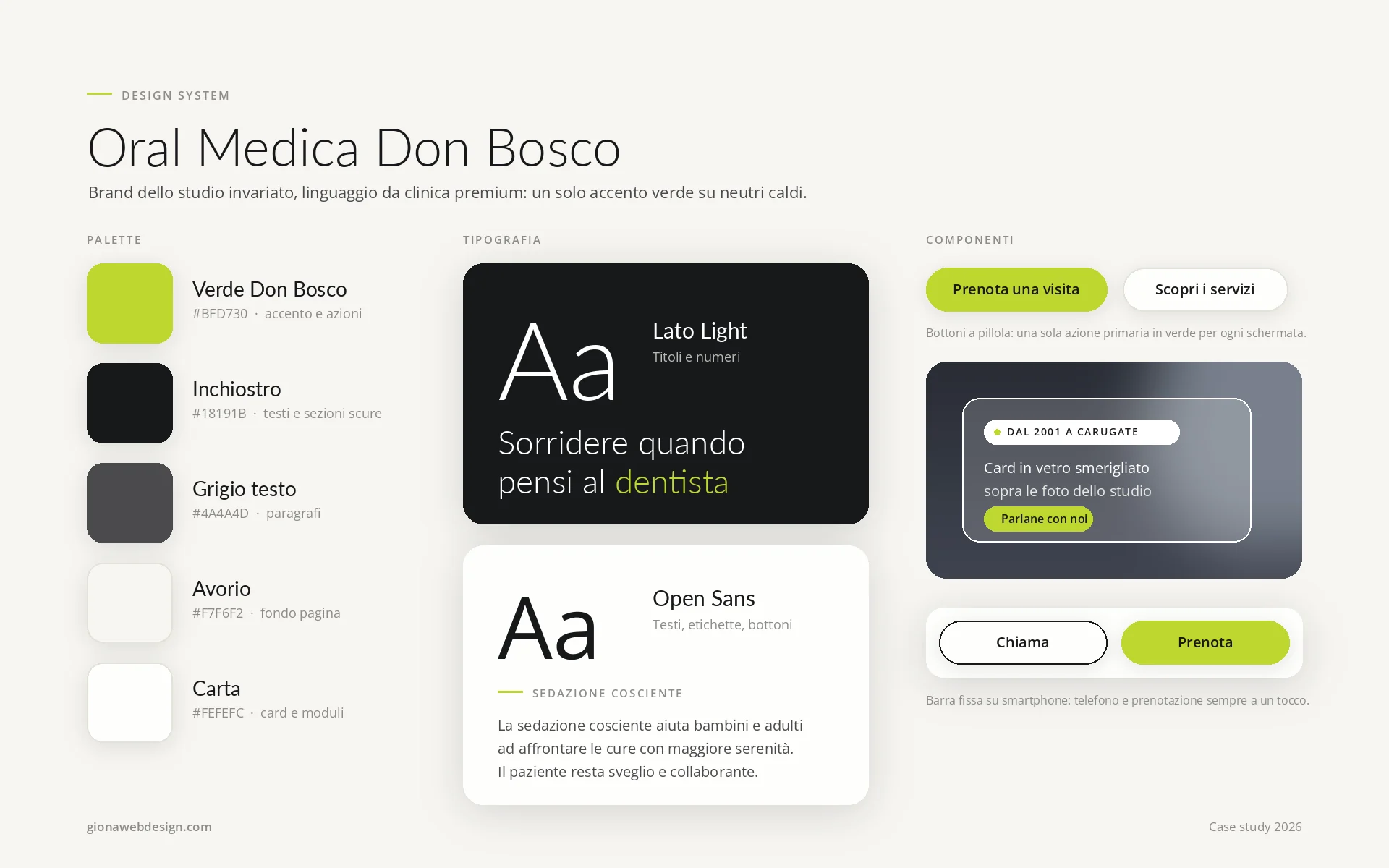 Schermata 1 del sito di Oral Medica Don Bosco