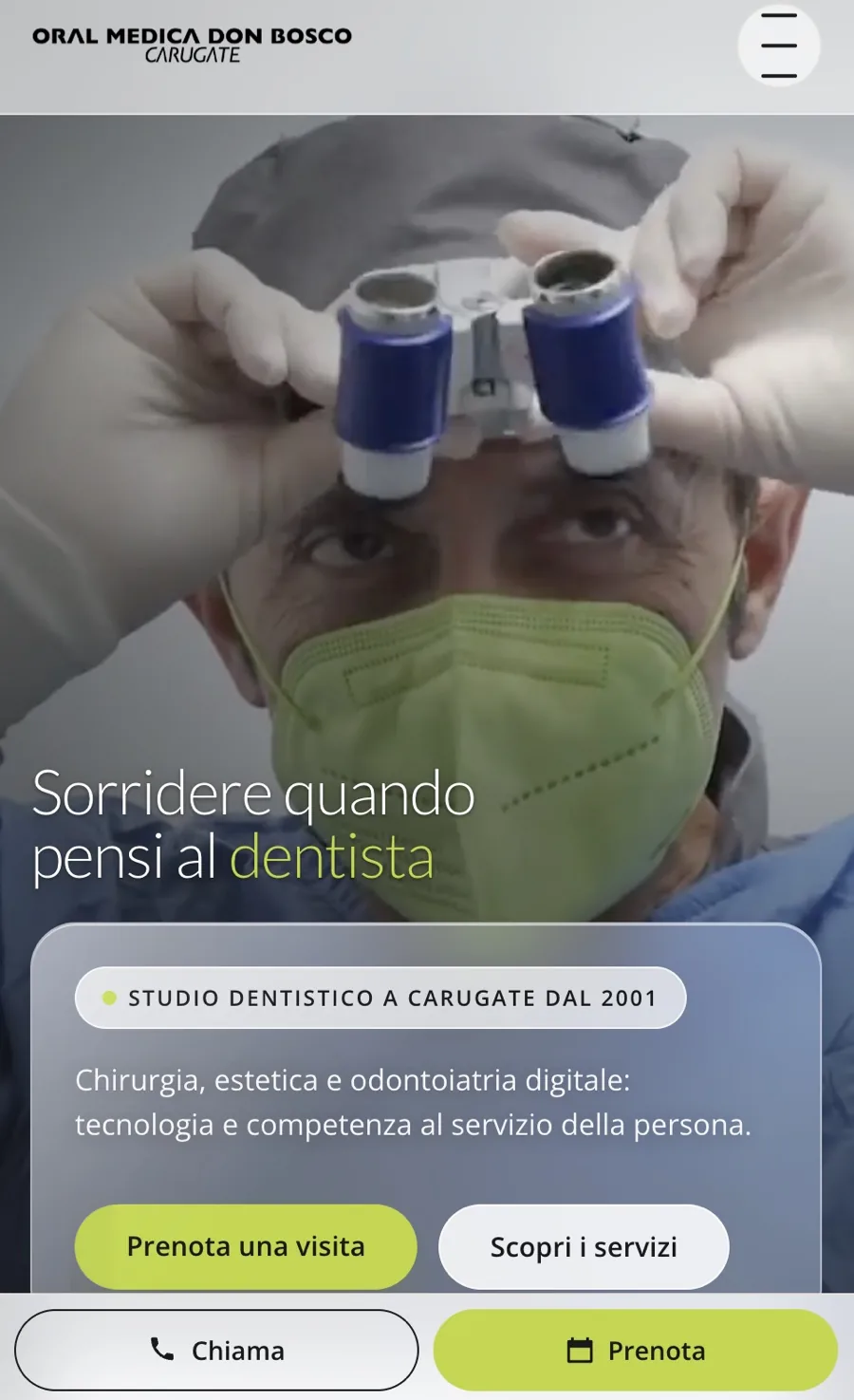 Schermata 9 del sito di Oral Medica Don Bosco
