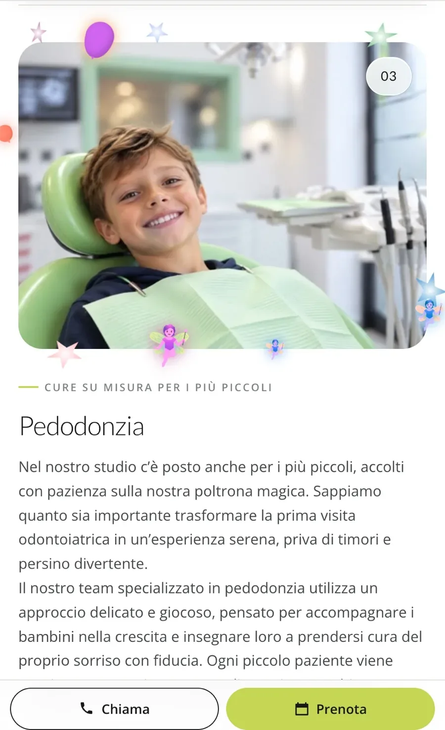 Schermata 11 del sito di Oral Medica Don Bosco