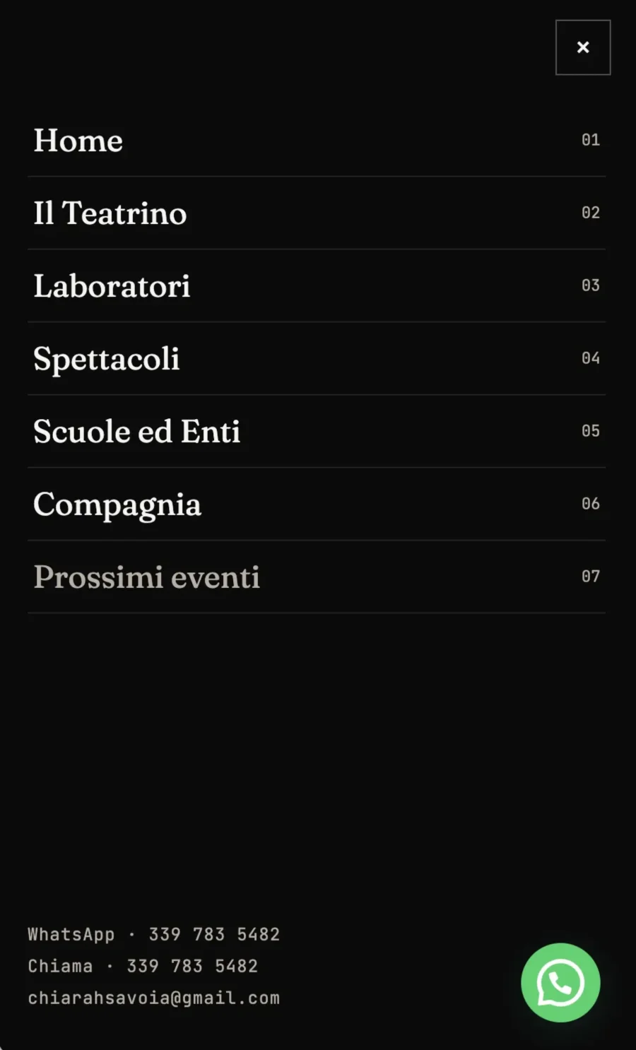 Schermata 8 del sito di RadiceTimbrica Teatro