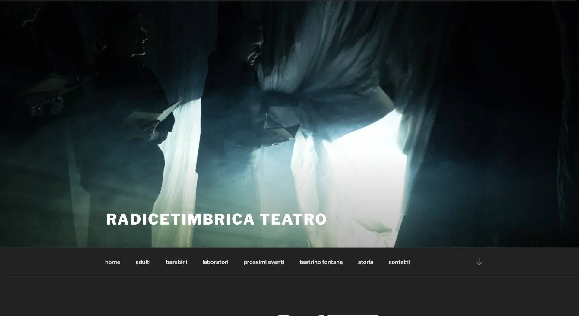 Il sito di RadiceTimbrica Teatro prima del lavoro