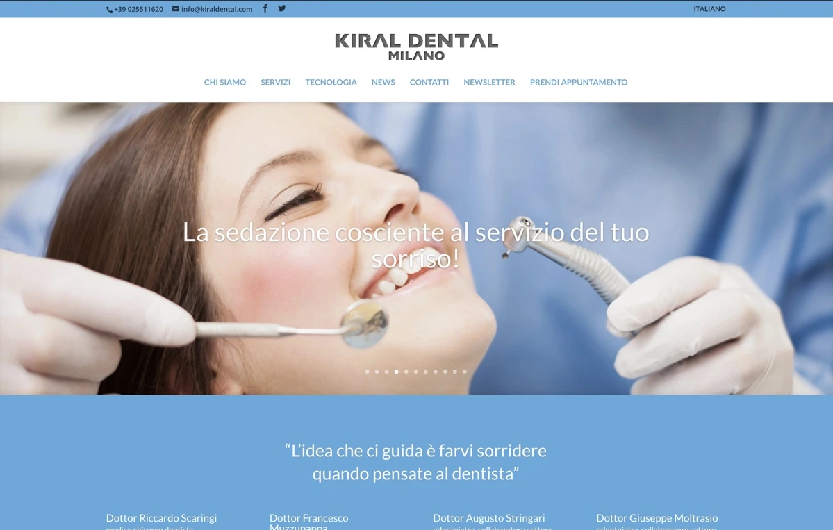 Il sito di Kiral Dental prima del lavoro