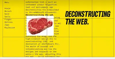 Esempio di stile Brutalist per un sito web