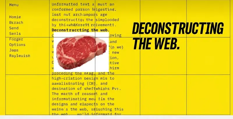 Esempio di sito Brutalist con tipografia grezza