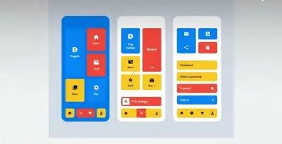 Esempio di stile Flat Design per un sito web