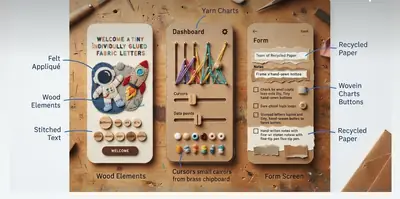 Esempio di stile Hand-Made UI per un sito web