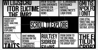 Esempio di stile Kinetic Typography per un sito web