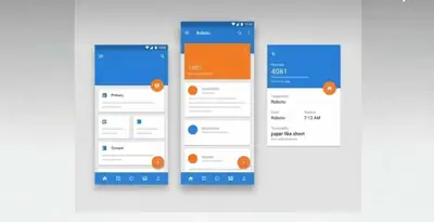 Esempio di stile Material Design per un sito web