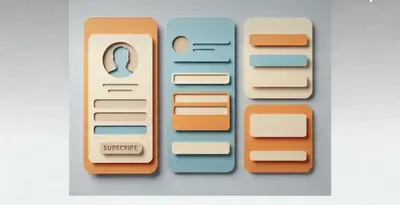 Esempio di stile Paper Craft UI per un sito web