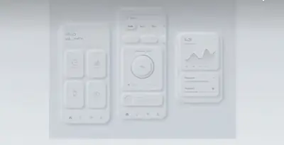 Esempio di stile Soft UI per un sito web